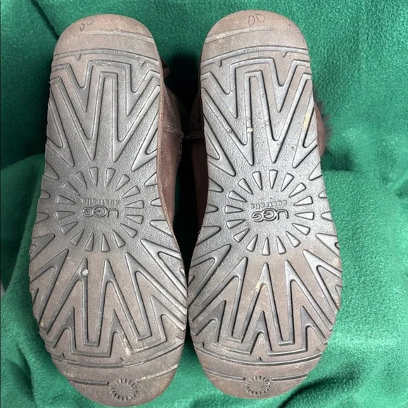 UGG Women's Chocolate Brown Shearling Boots - Picture 10 of 12